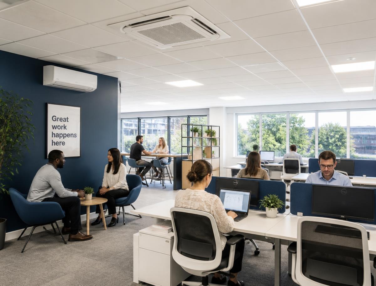 Klimalı modern ofis alanı